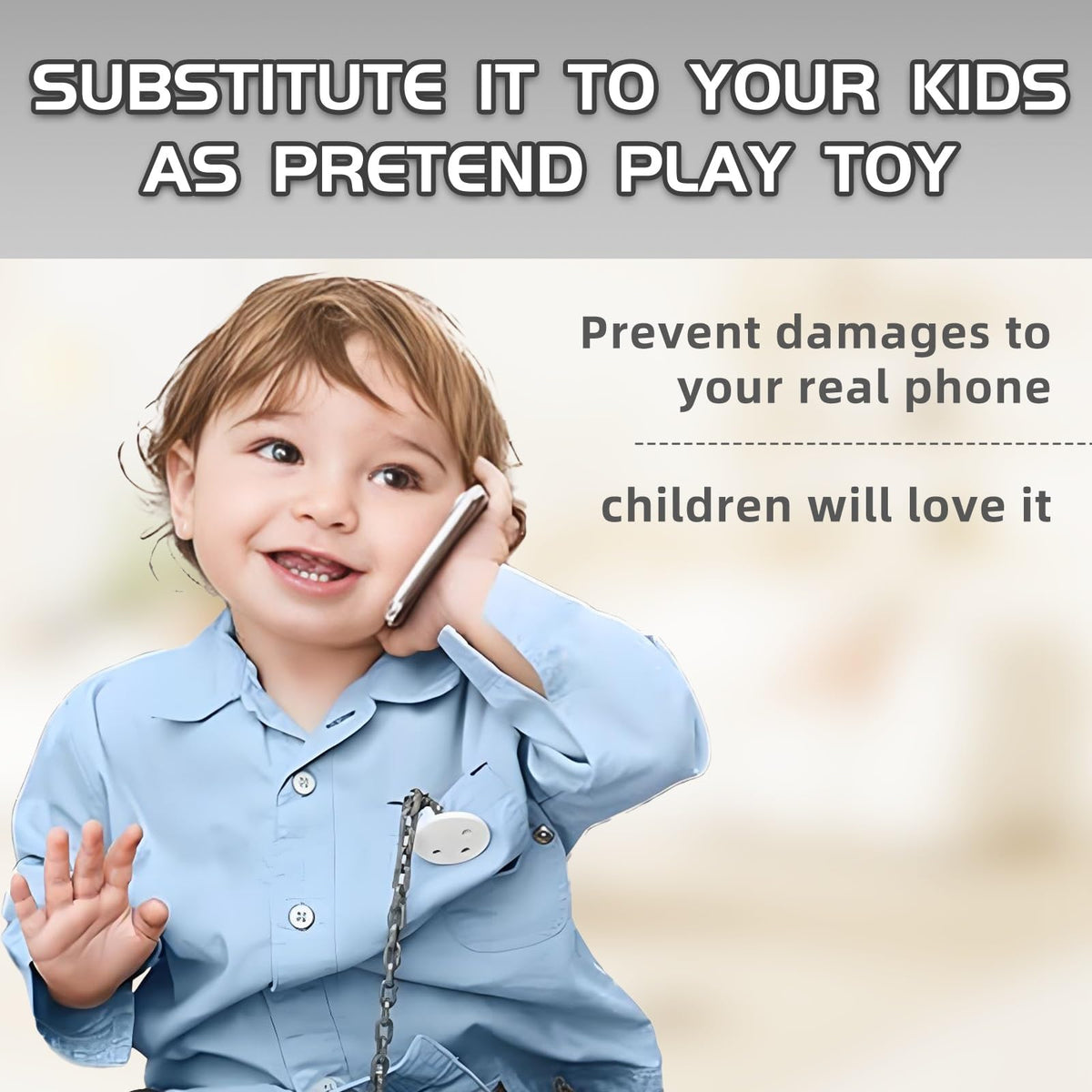 Faawxlo Fake Phone Dummy PropPhone – 1:1 Imitation, Black Screen, Teal