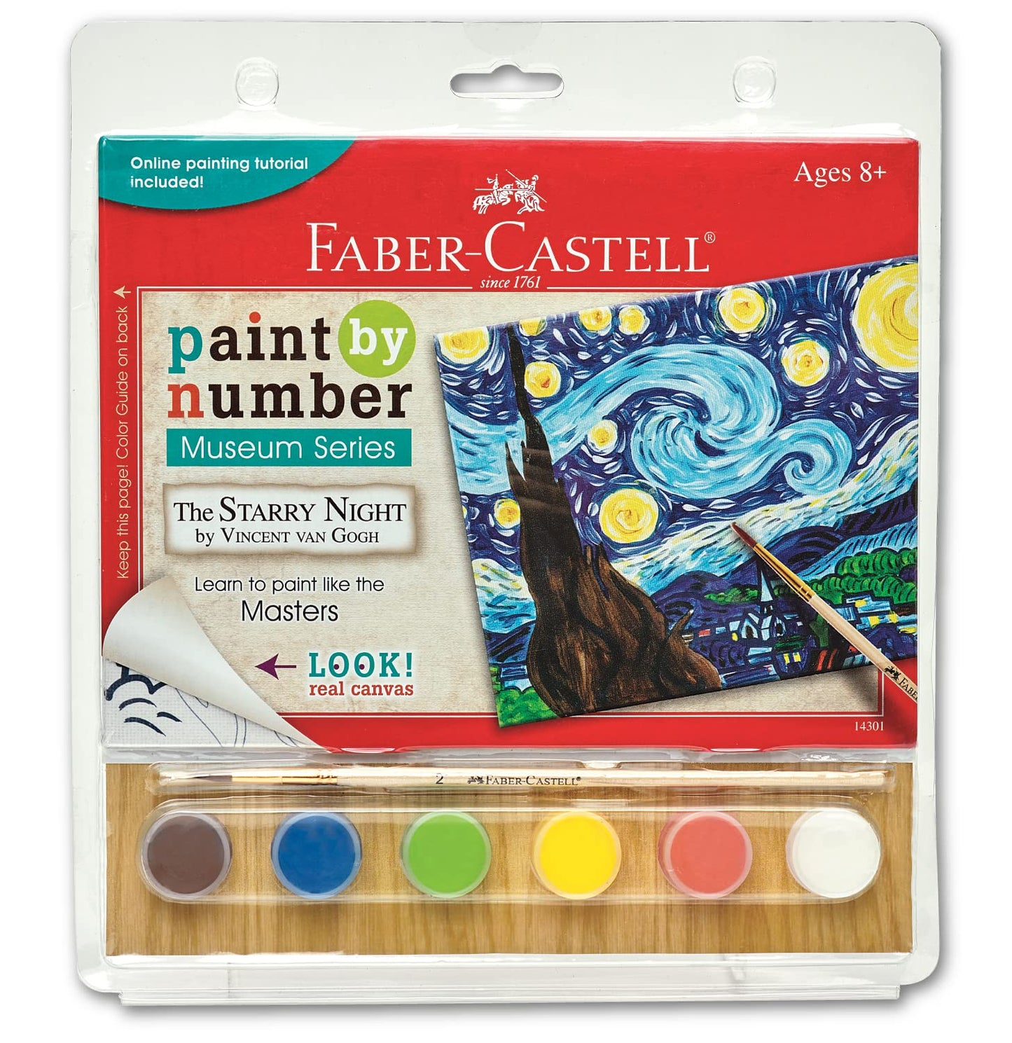 Faber-Castell Paint by Number Museum Series – Starry Night (6x8 Canvas)