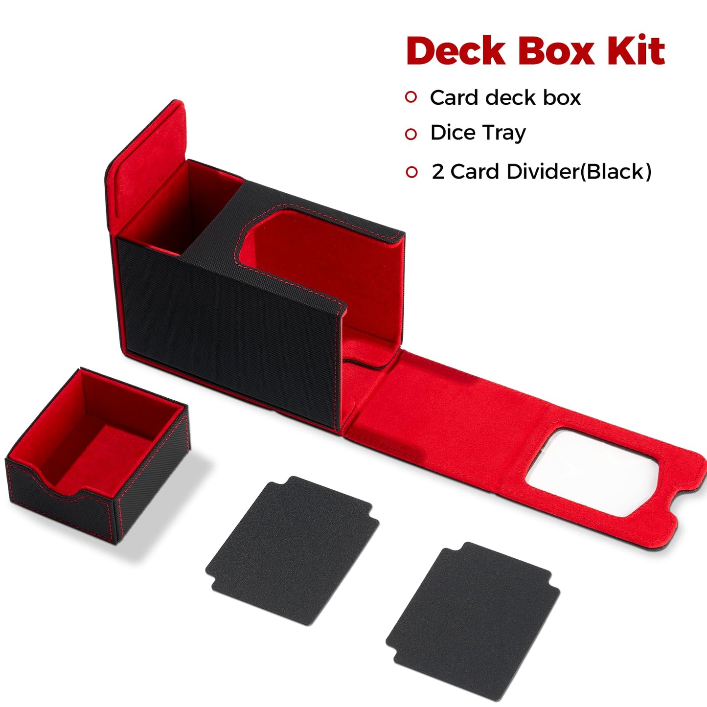 Fabmaker Deck Box for MTG Commander | 210+ Card Capacity, Dice Tray, Leader View – Green