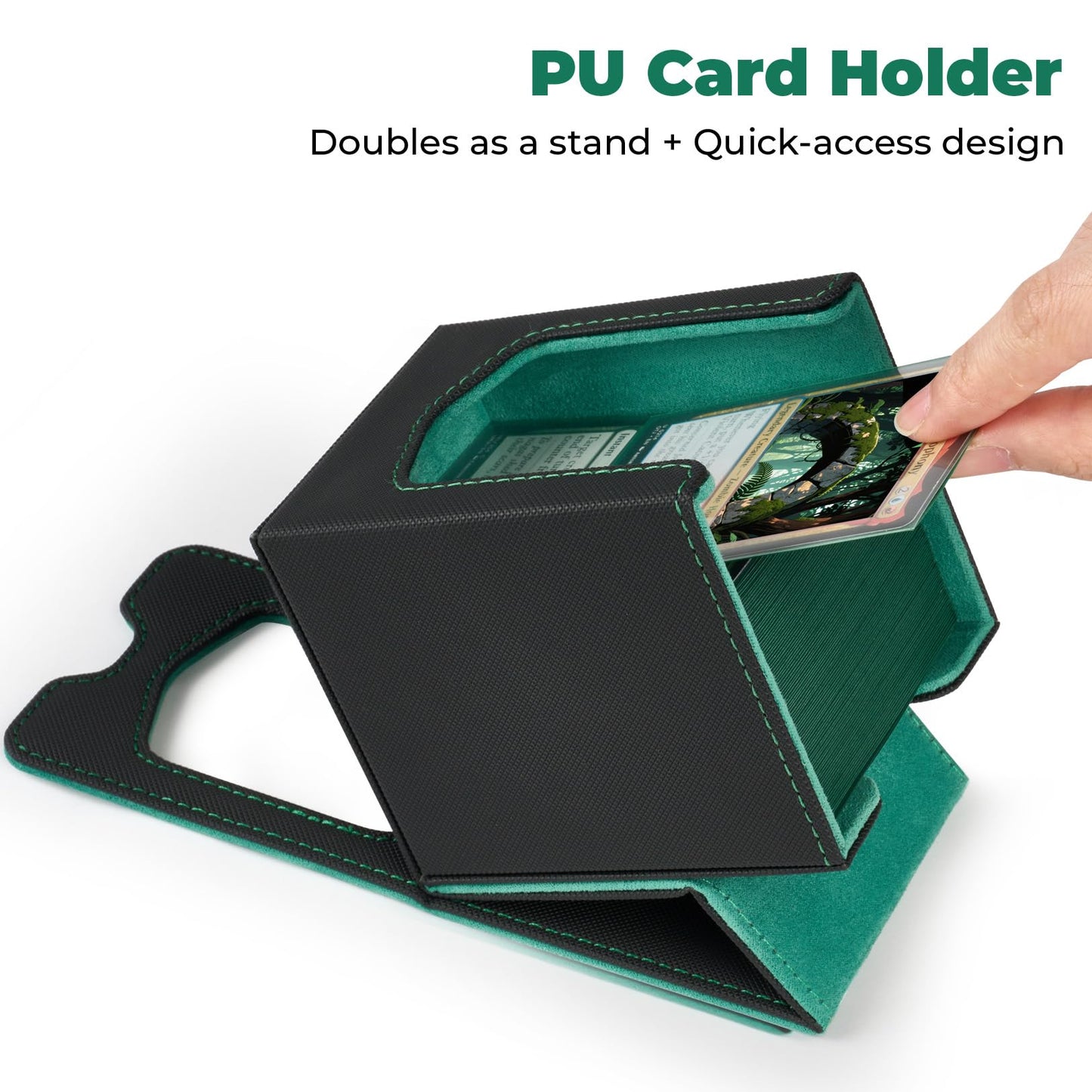 Fabmaker Deck Box for MTG Commander (Red) | Magnetic Card Storage (Patent Pending) – 210+ Cards