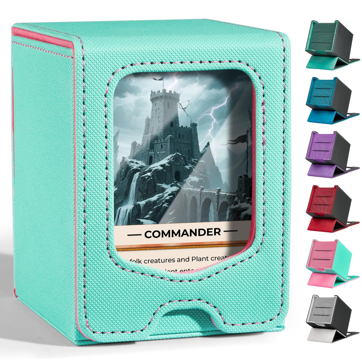 Fabmaker Deck Box for MTG Commander – Magnetic Card Storage (100 Double-Sleeved)