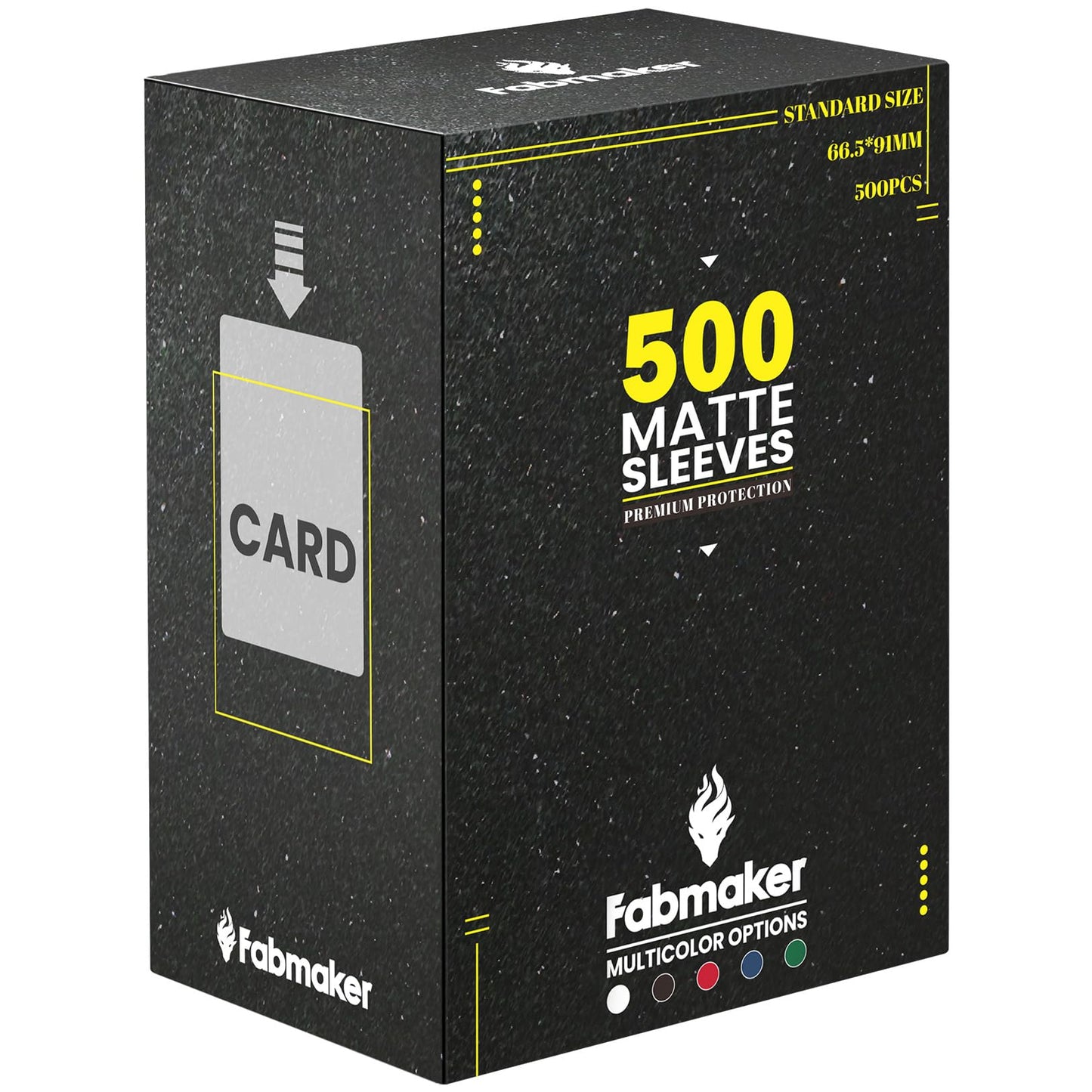 Fabmaker Standard MTG Card Sleeves 500 Pack – 66x91mm, Matte Back Finish, Non-PVC