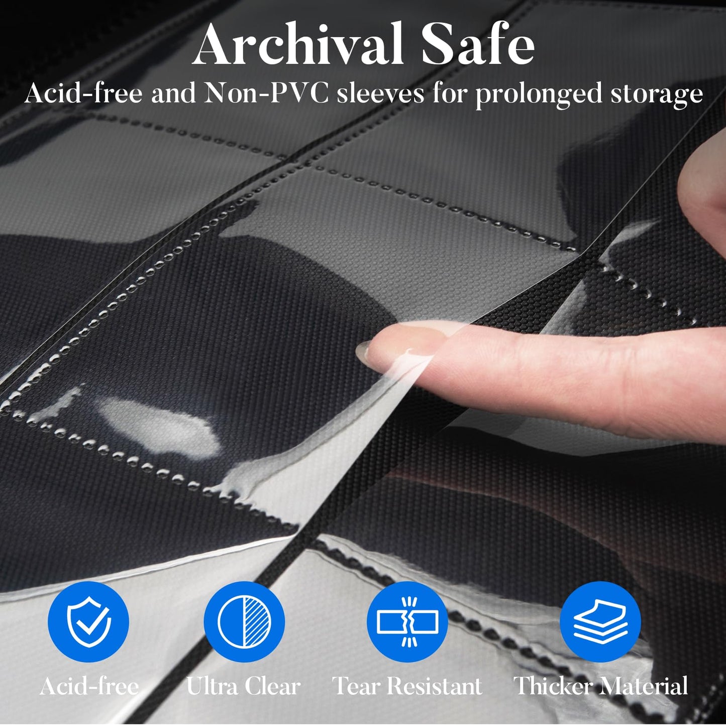 Fabmaker Premium 9-Pocket Card Binder | 360 Card Capacity, PU Cover, Royal Blue