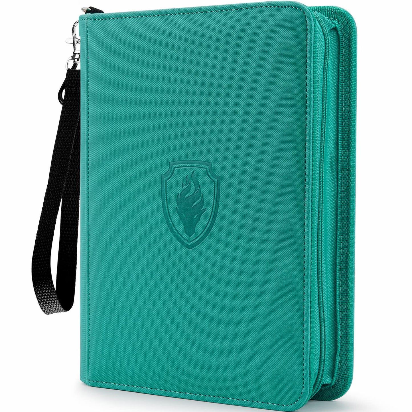 Fabmaker Premium 4-Pocket Zip Card Binder – 320 Cards | Turquoise