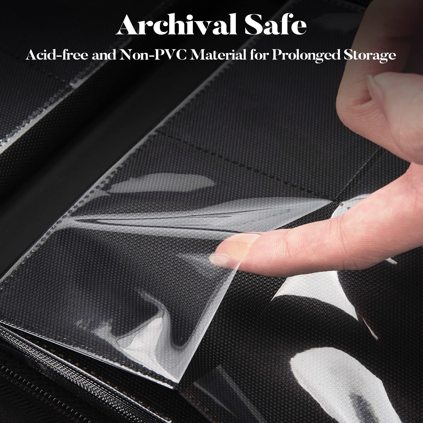 Fabmaker Premium 4-Pocket Zip Card Binder | 320 Cards, Portable PU Album, Navy Blue