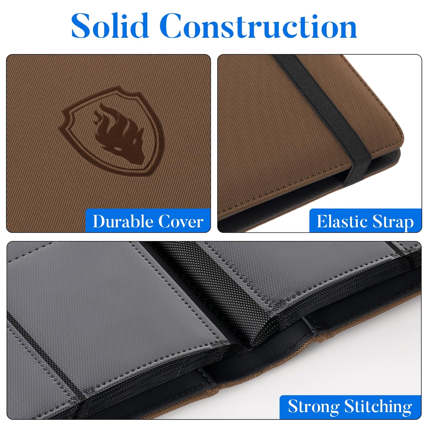 Fabmaker Premium 9-Pocket Card Binder — 360-Card Capacity, PU Cover