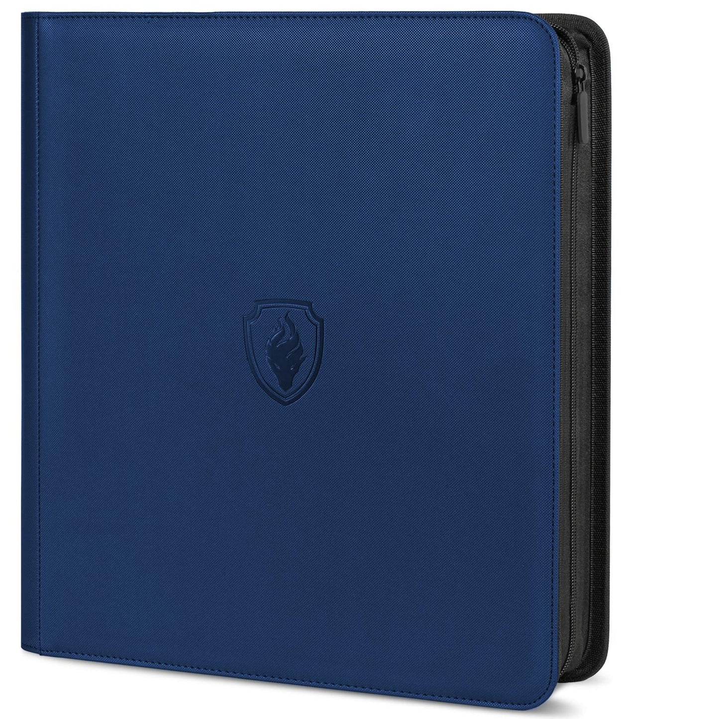 Fabmaker Premium Zip Card Binder — 912-Card Capacity, 12-Pocket Album, Navy Blue