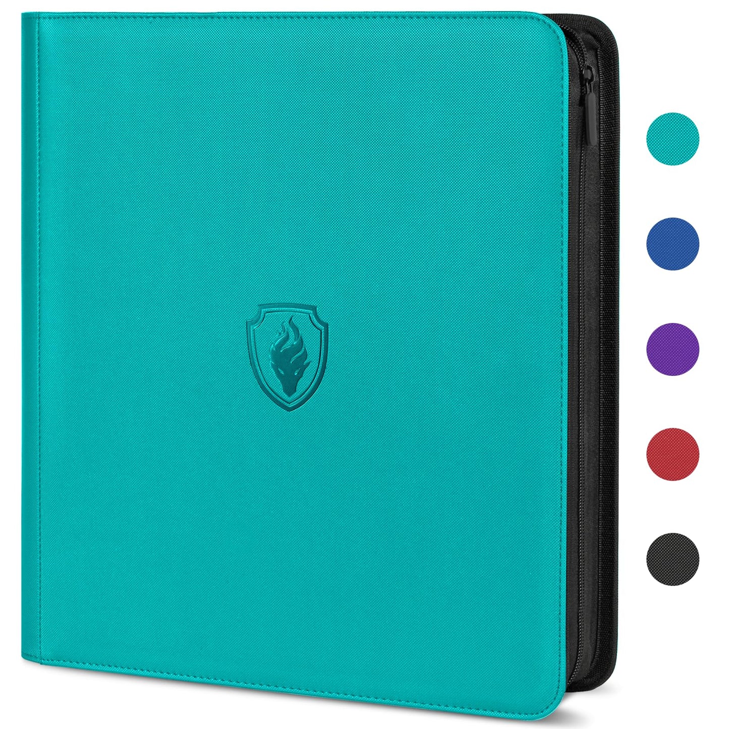 Fabmaker Premium Zip Card Binder 12 Pocket – 912 Card Capacity, Teal