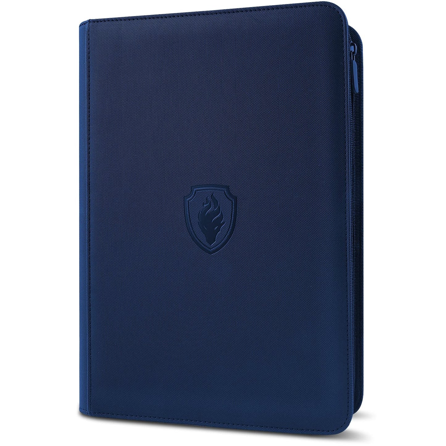 Fabmaker Premium Zip Card Binder – 9-Pocket 360 Card Album, Navy Blue