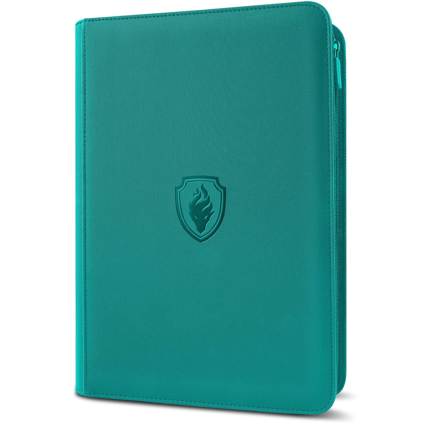 Fabmaker Premium Zip Card Binder 9 Pocket Album Turquoise PU Cover