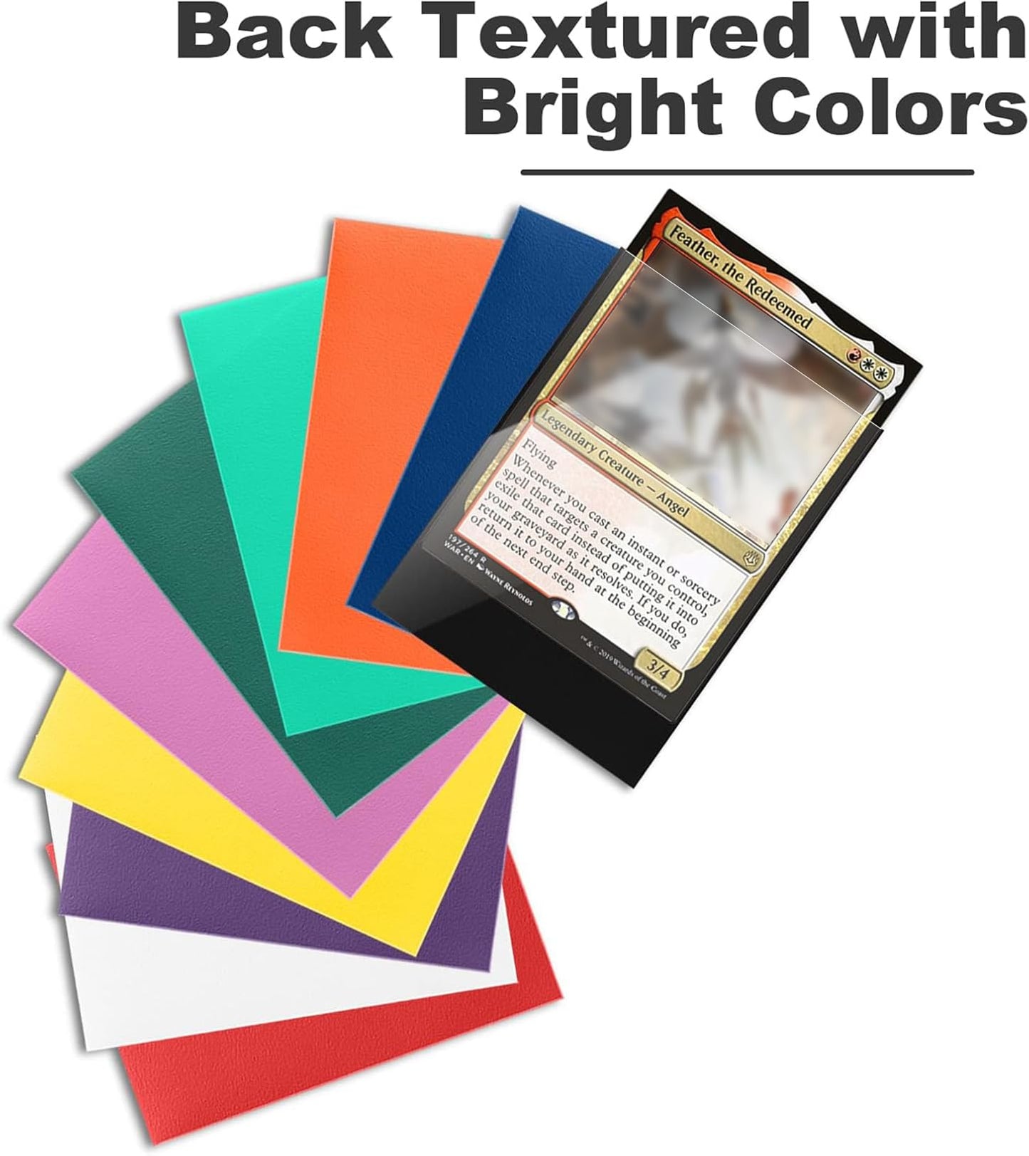 Fabmaker Ruby Card Sleeves 200 Pack – Sturdy MTG Card Protectors, Matte Back