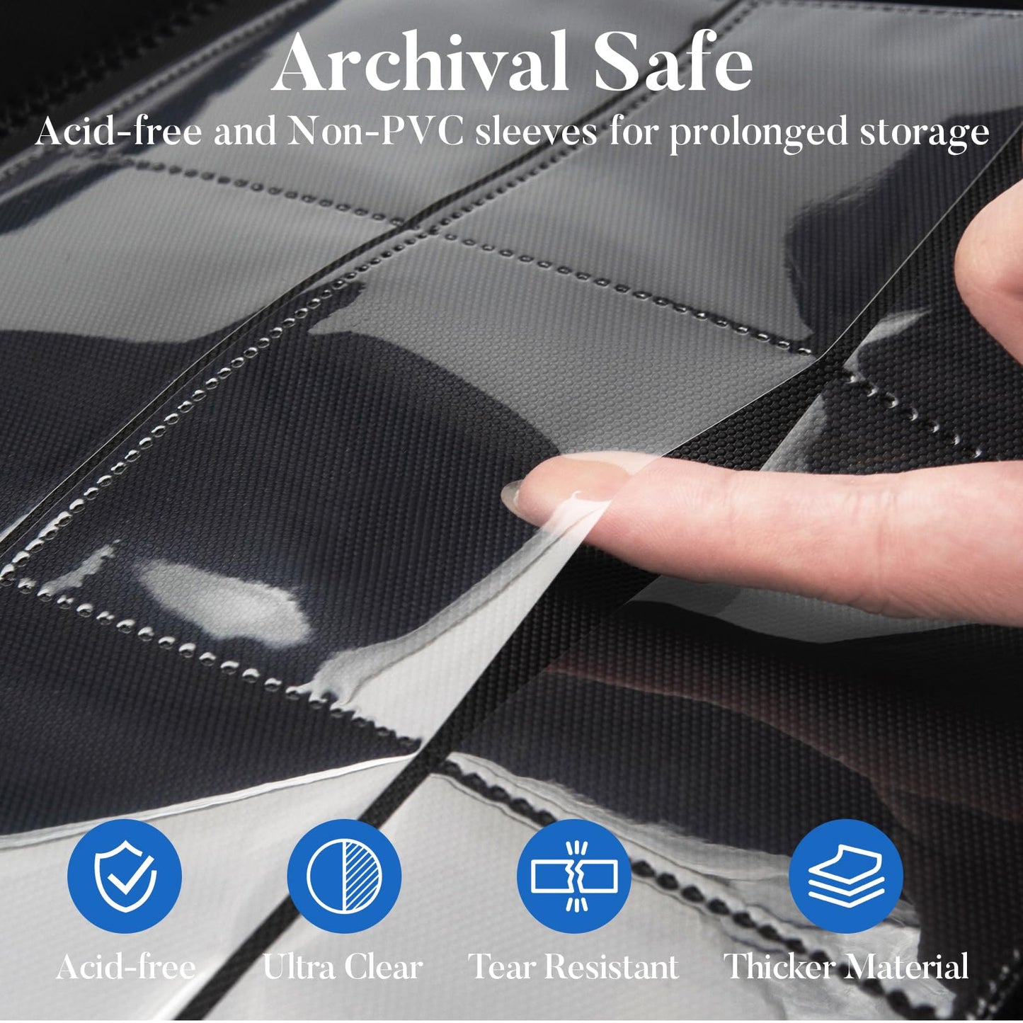 Fabmaker Premium Zip Card Binder 912 Pockets – 12-Pocket Trading Card Album, PU Zipper, Royal Blue