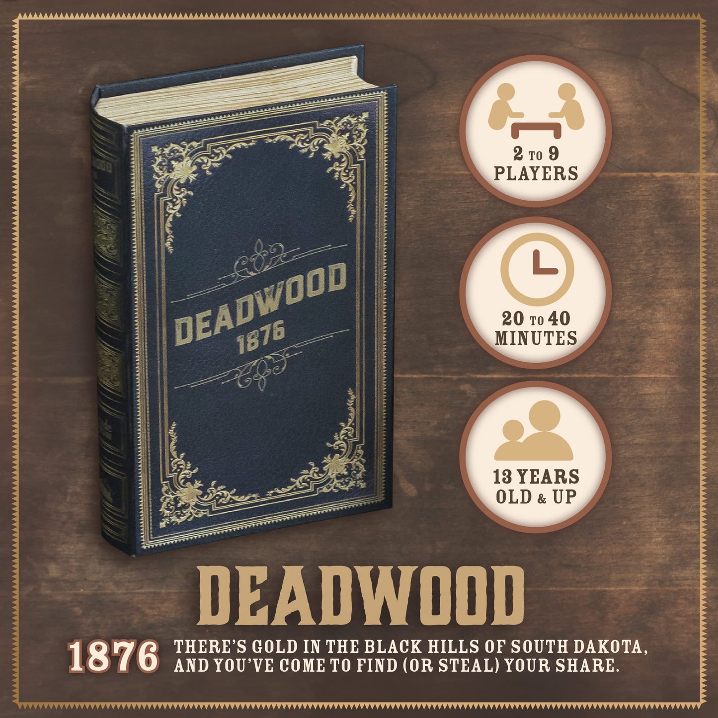 Facade Games Deadwood 1876 Card Game – Strategy, Deceit & Luck for 2-9 Players