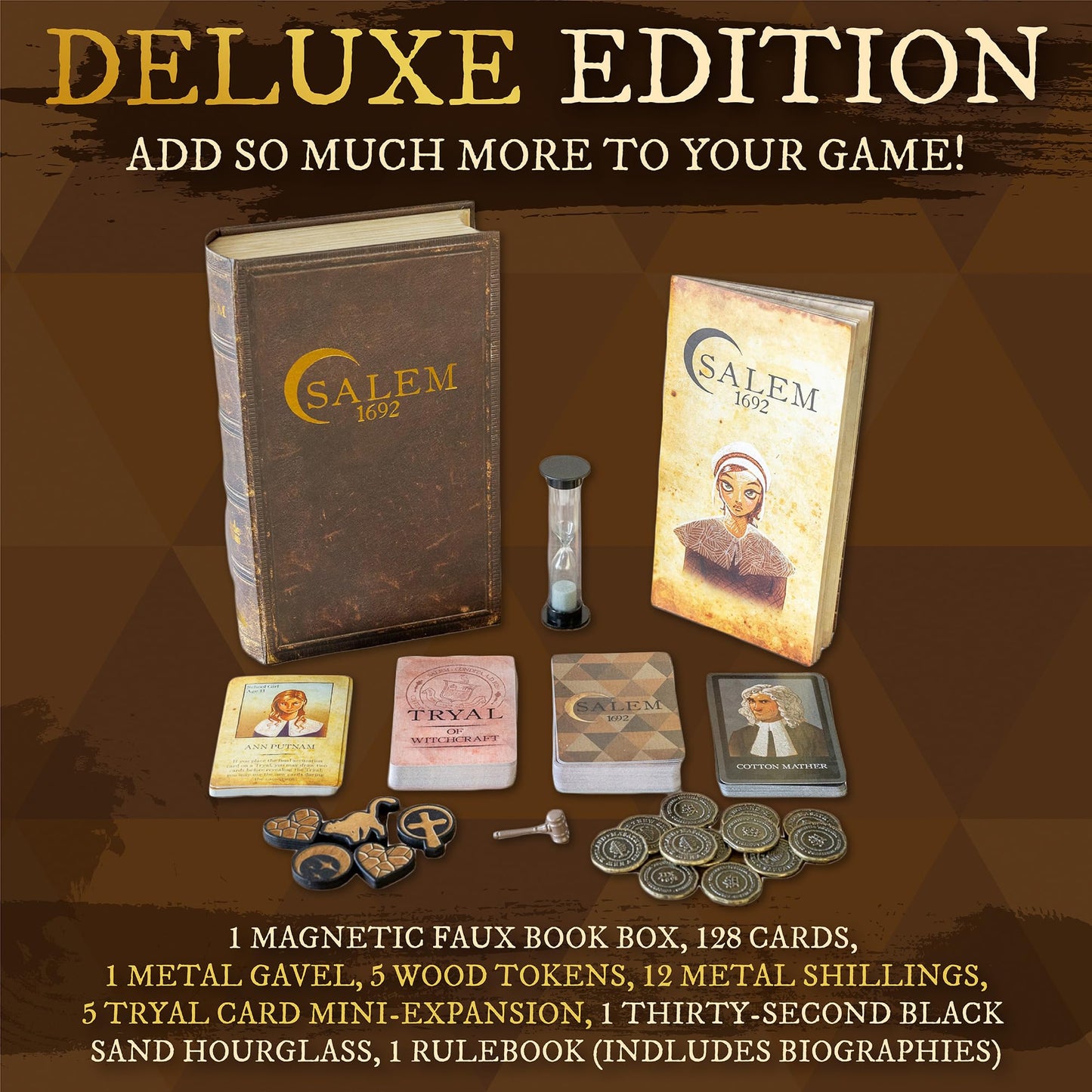 Facade Games Salem 1692 Deluxe Edition – Witch Hunt Card Game for 4–12 Players