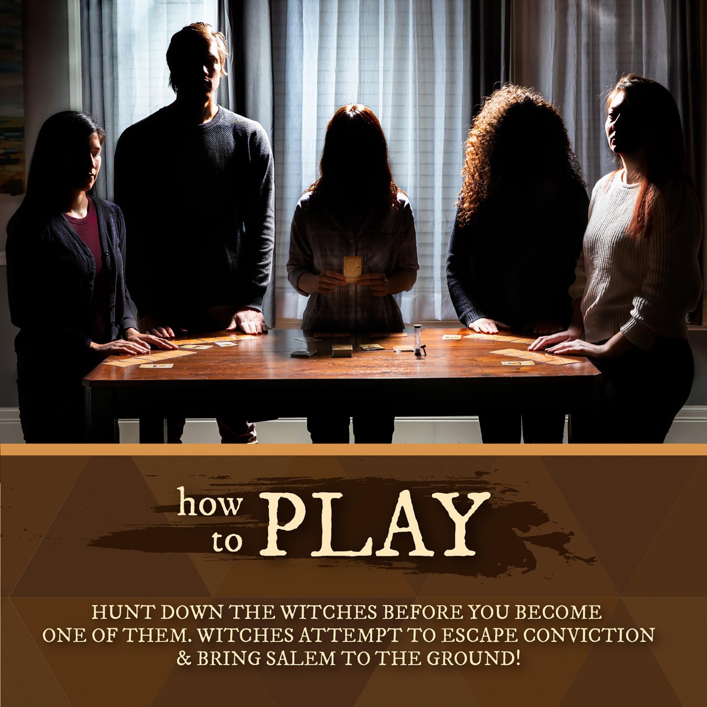 Facade Games Salem 1692 Deluxe Edition – Witch Hunt Card Game for 4–12 Players