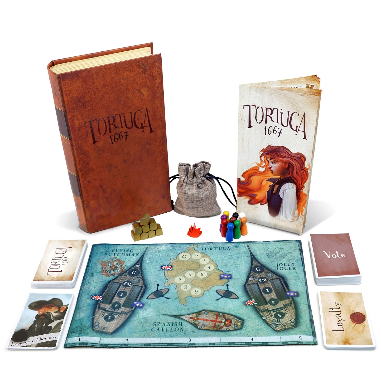 Facade Games Tortuga 1667 Board Game – Treasure Plunder, Strategy & Deceit (2-9 Players)
