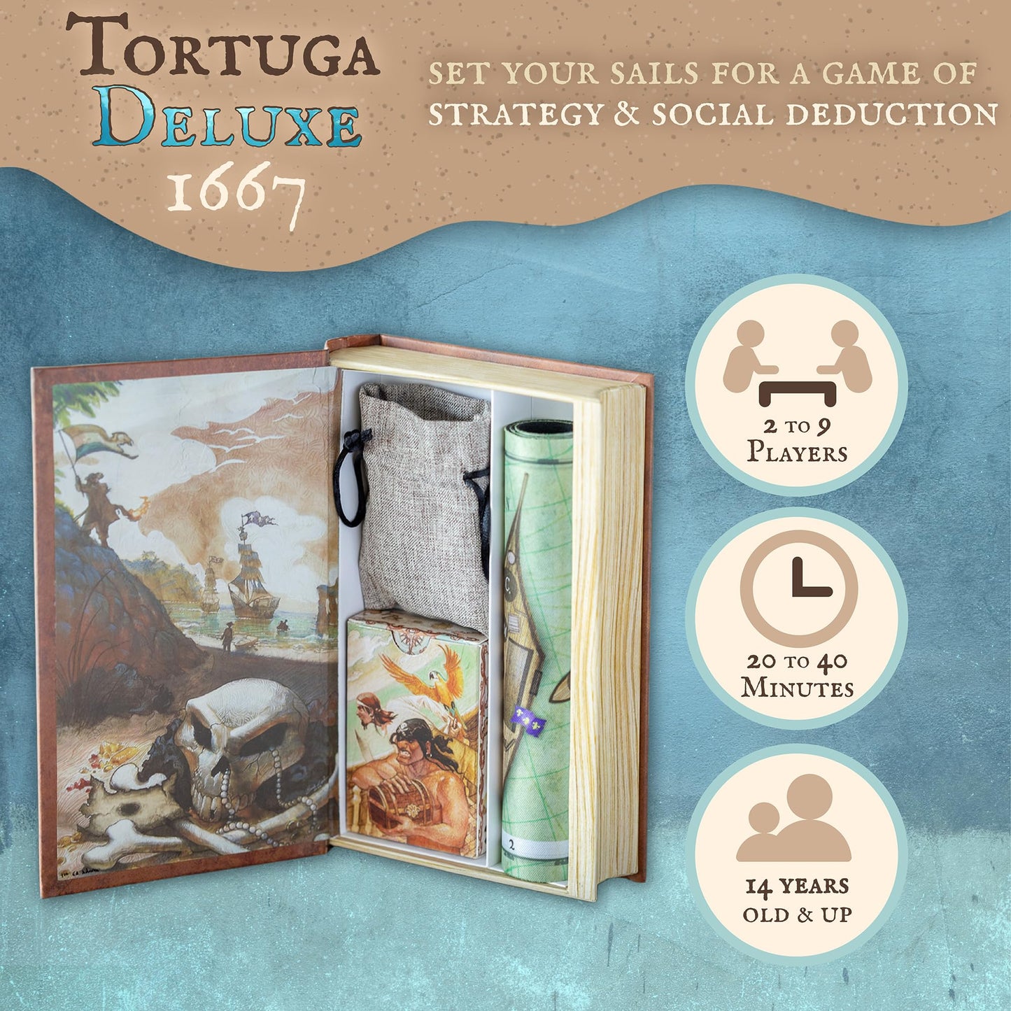 Facade Games Tortuga 1667 Deluxe Edition: Treasure Plunder Card Game