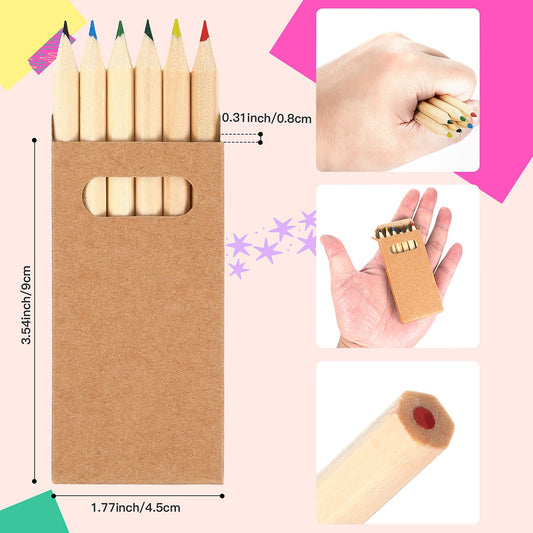 Faccito 100 Packs Mini Colored Pencils – 3.5 Inch Short Pencils for Kids