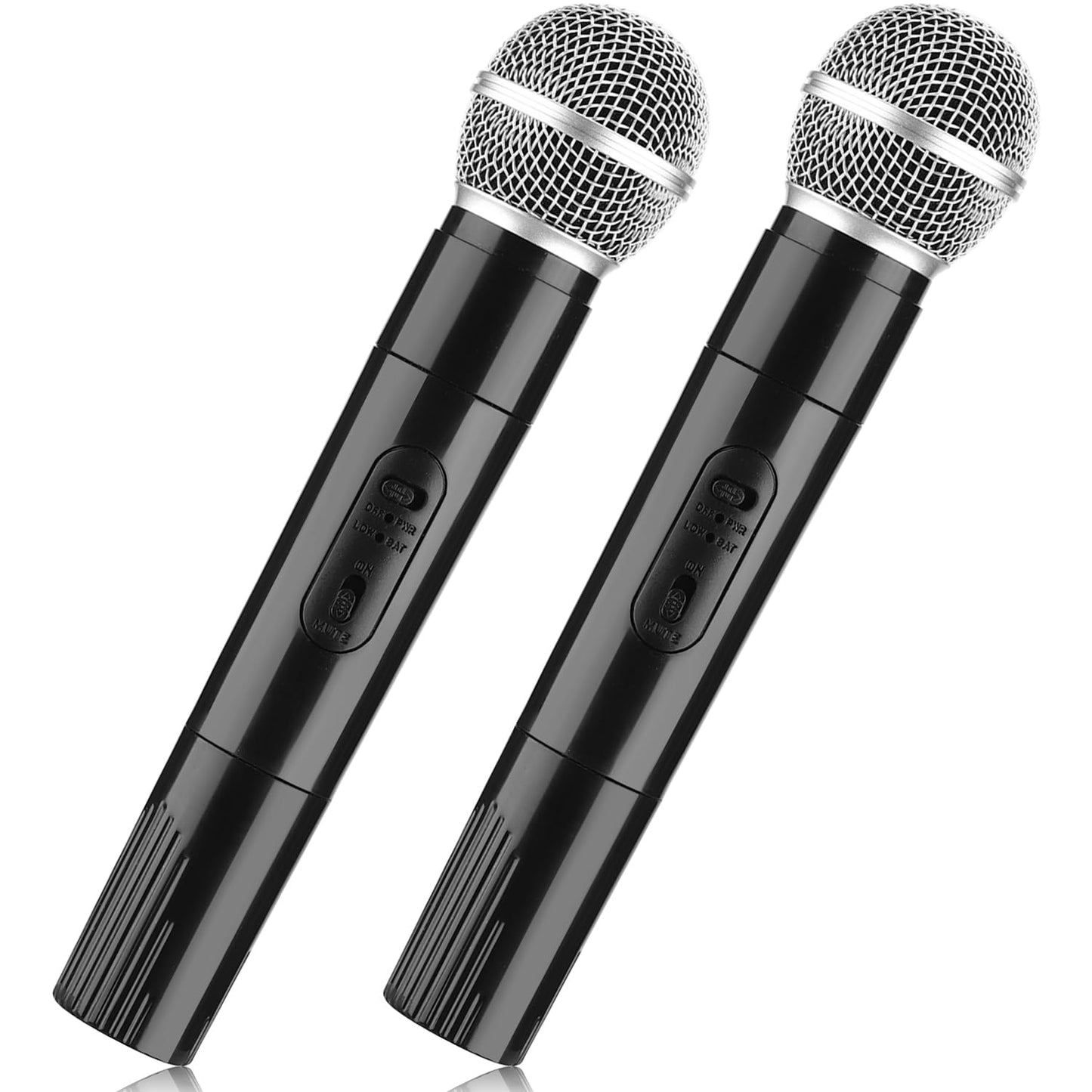 Facmogu 2PCS Fake Microphone Props – Realistic Plastic Mics for Costume Play, Karaoke & Parties