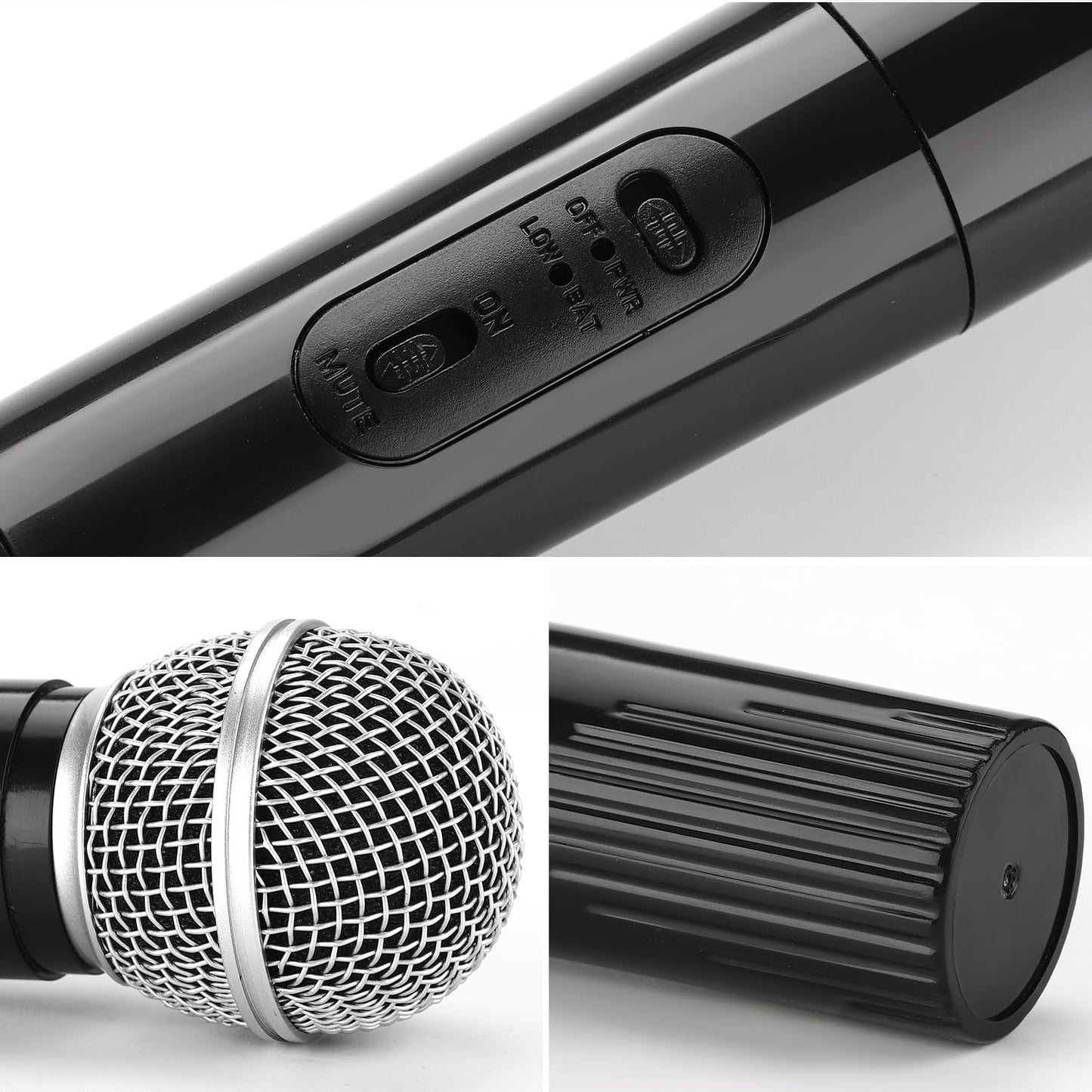 Facmogu 2PCS Fake Microphone Props – Realistic Plastic Mics for Costume Play, Karaoke & Parties