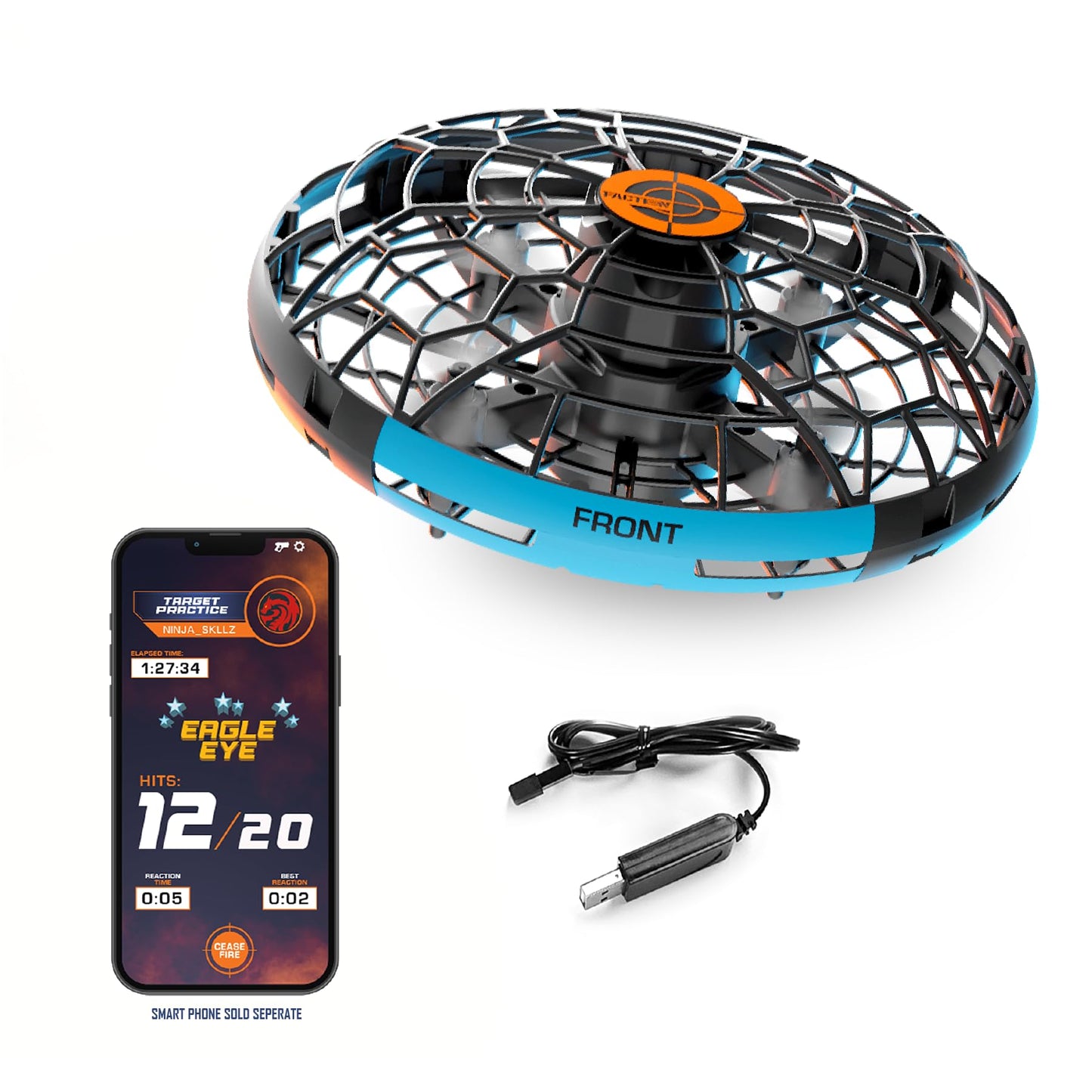 Faction Skyfire Target Drone (Black) – Autonomous Practice Drone for Gel & Dart Blasters | Faction Battle System