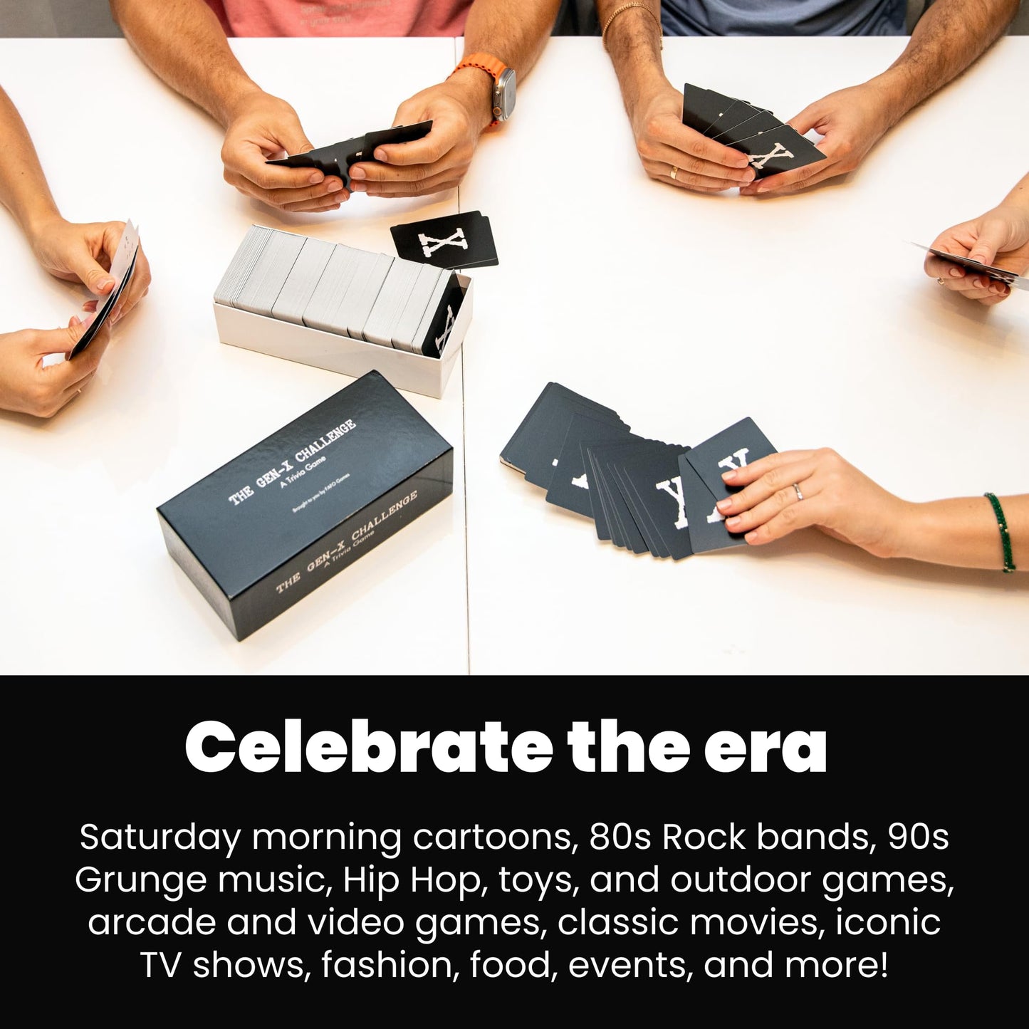 FAFO GAMES The Gen-X Challenge: 80s & 90s Trivia Card Game | 600 Cards for Retro Game Night