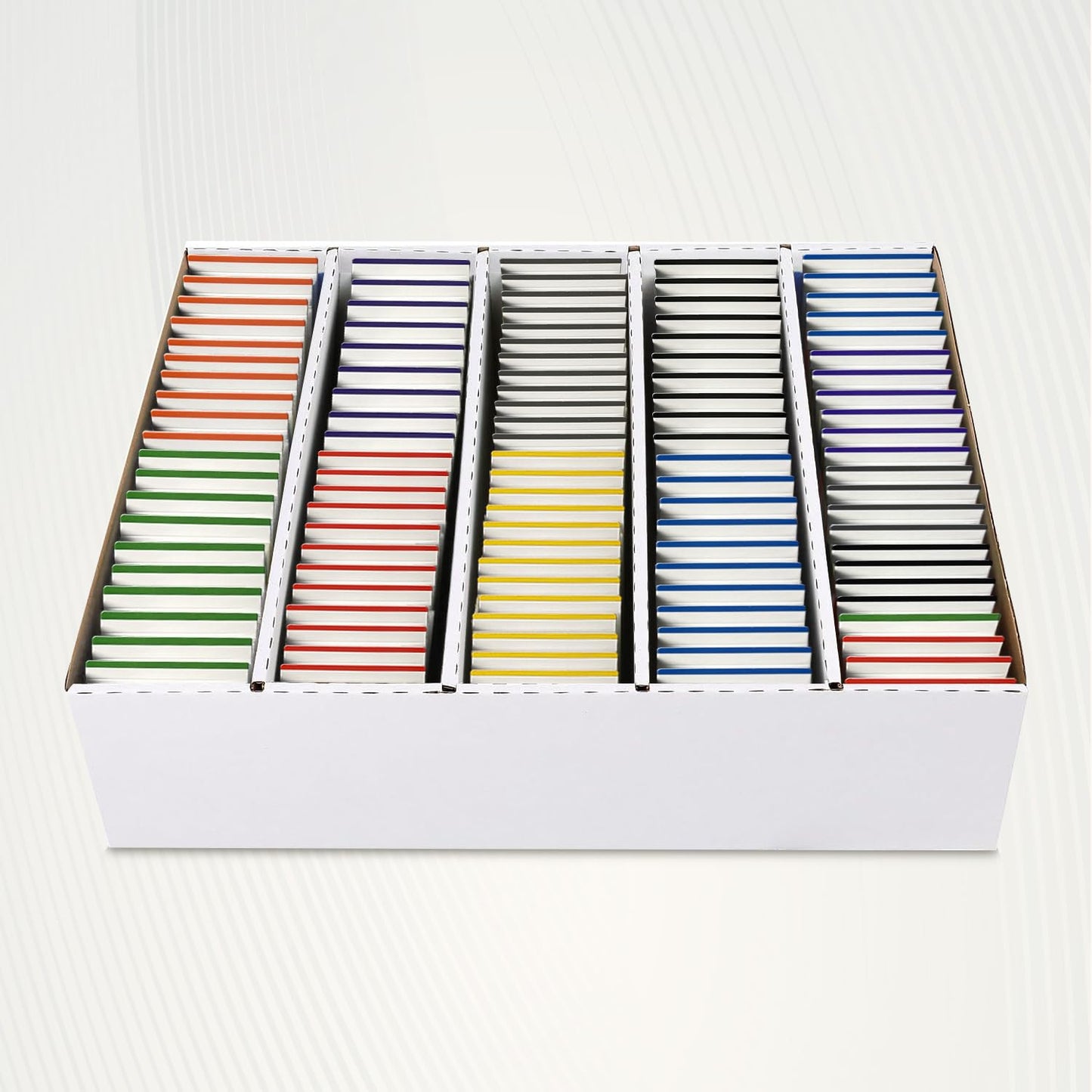 Fageverld Trading Card Dividers — 160-Pack, Color-Coded Edges for MTG, Baseball & Sports Cards