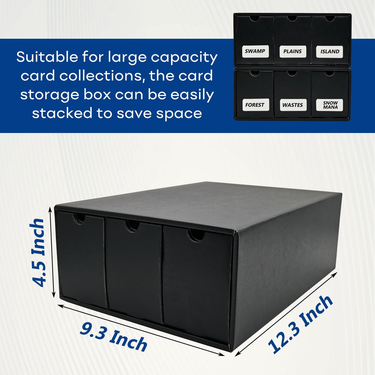 Fageverld Trading Card Storage Box with 12 Drawers and 50 Dividers