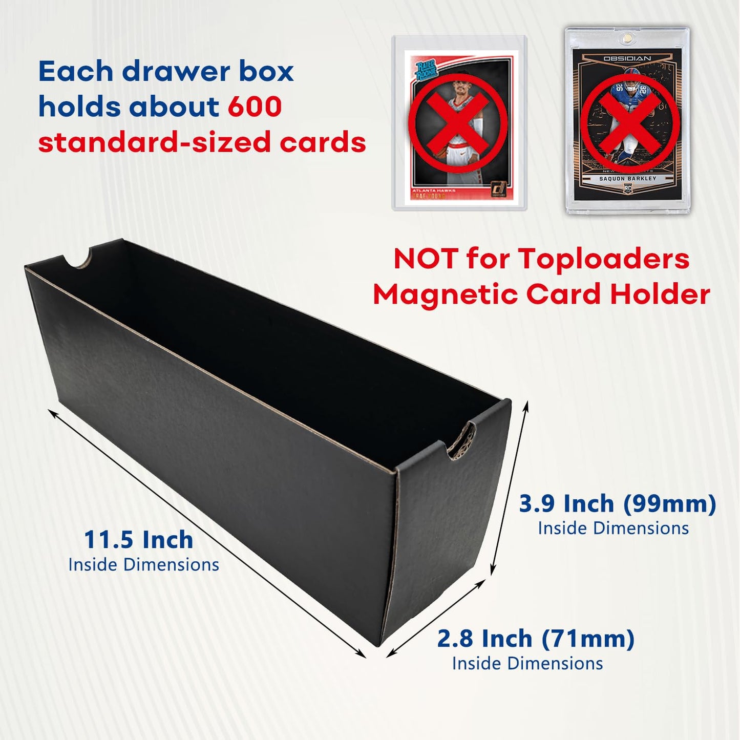 Fageverld Trading Card Storage Box with 12 Drawers and 50 Dividers