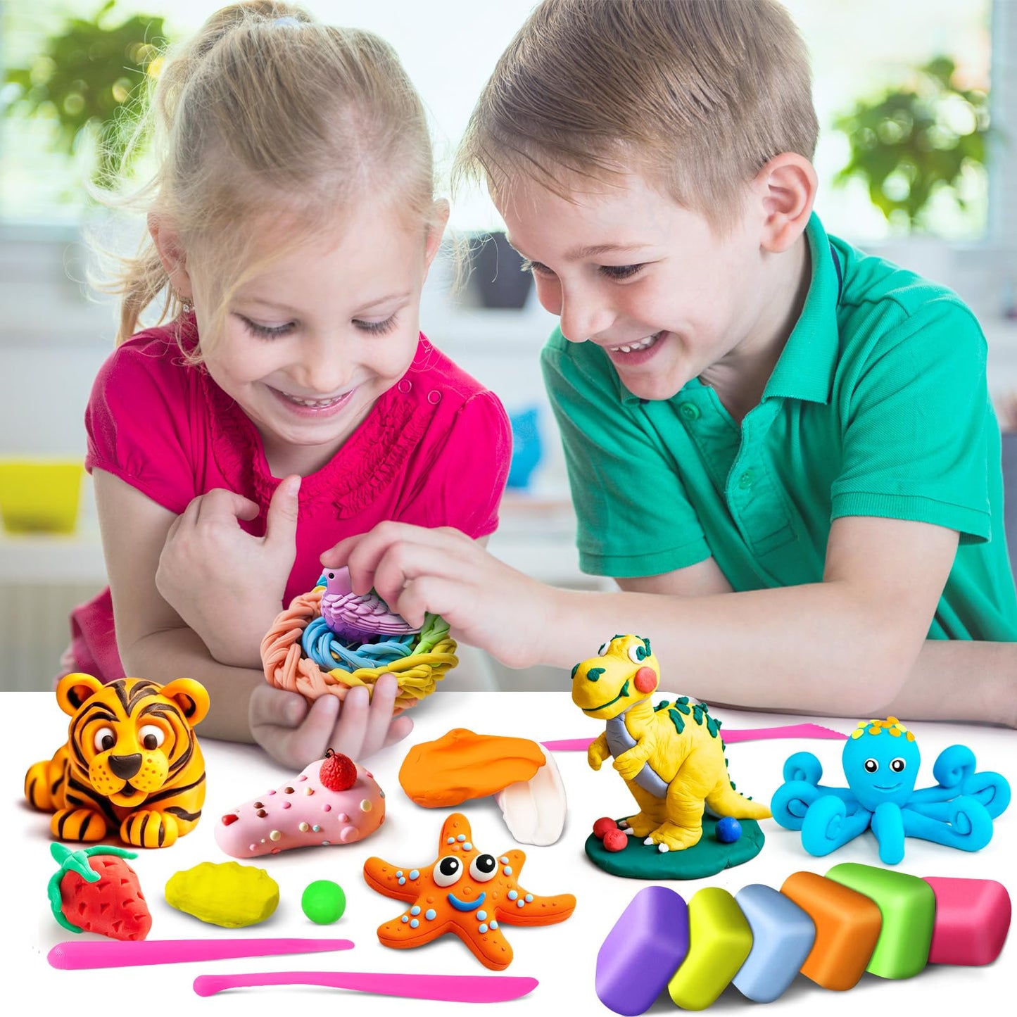 FAGNBED Air Dry Clay 138 Colors – Creative Modeling Kit for Kids 3-12