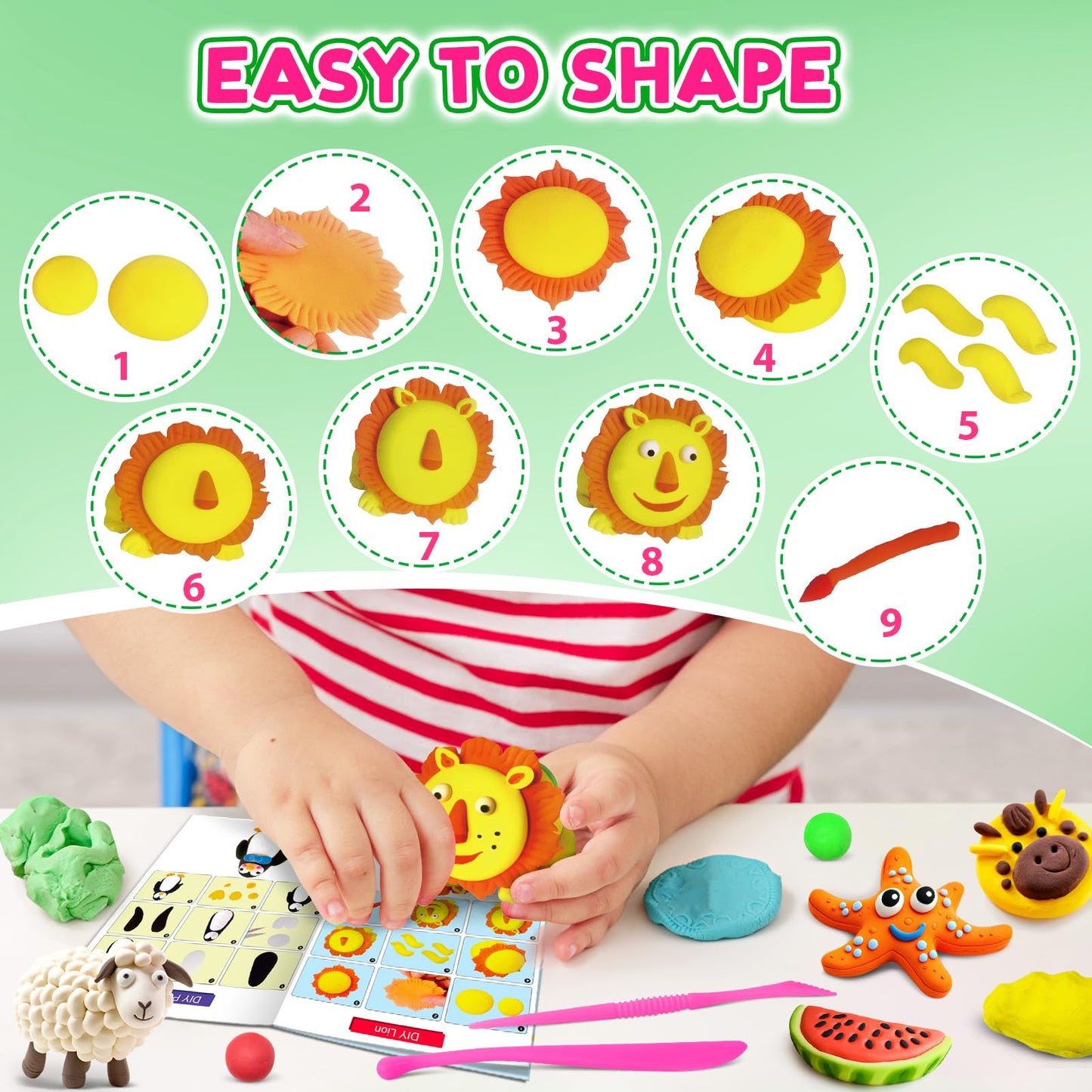 FAGNBED Air Dry Clay 138 Colors – Creative Modeling Kit for Kids 3-12