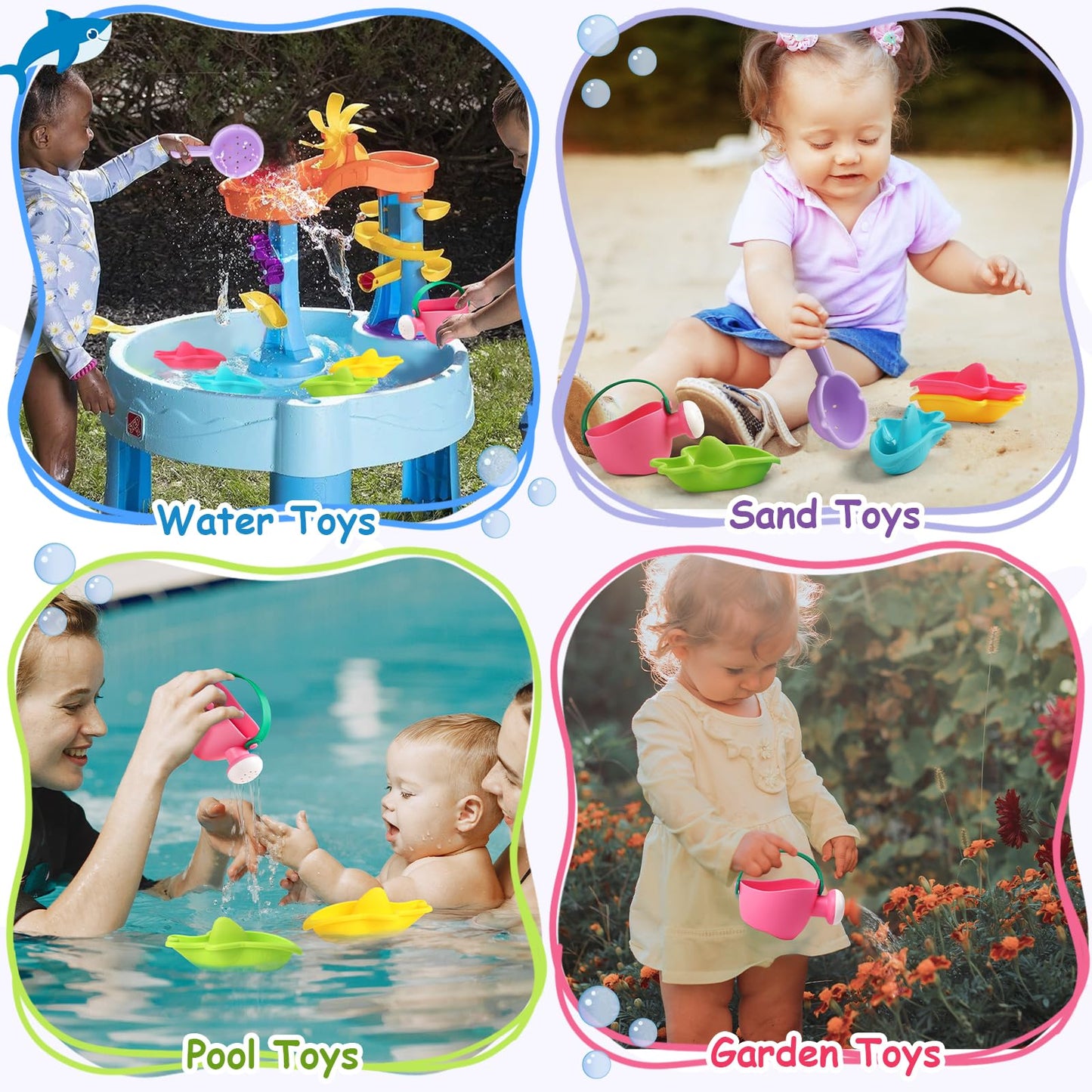 Fajiabao 6-Piece Baby Bath Toys Set – Mold-Free Toddler Water Play for 12+ Months