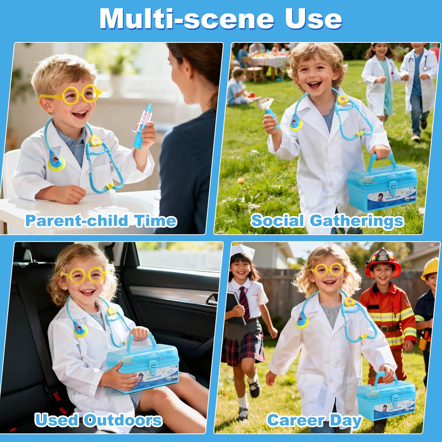Fajiabao Doctor Kit for Toddlers 3-5 | Imaginative Dress-Up Doctor Play Set for Kids 2-6