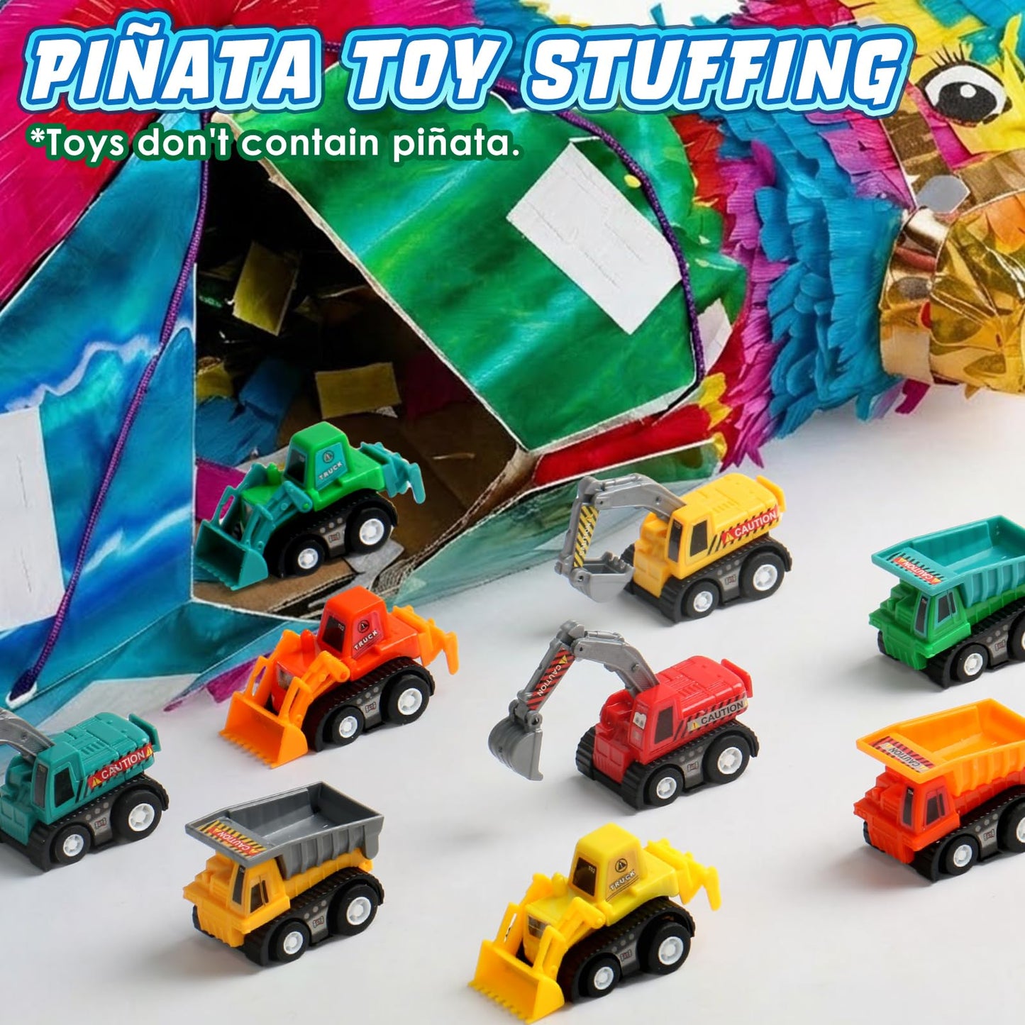 Fajiabao Construction Toy Cars for Toddlers 1-3 — 9-Piece Colorful Mini Trucks Set
