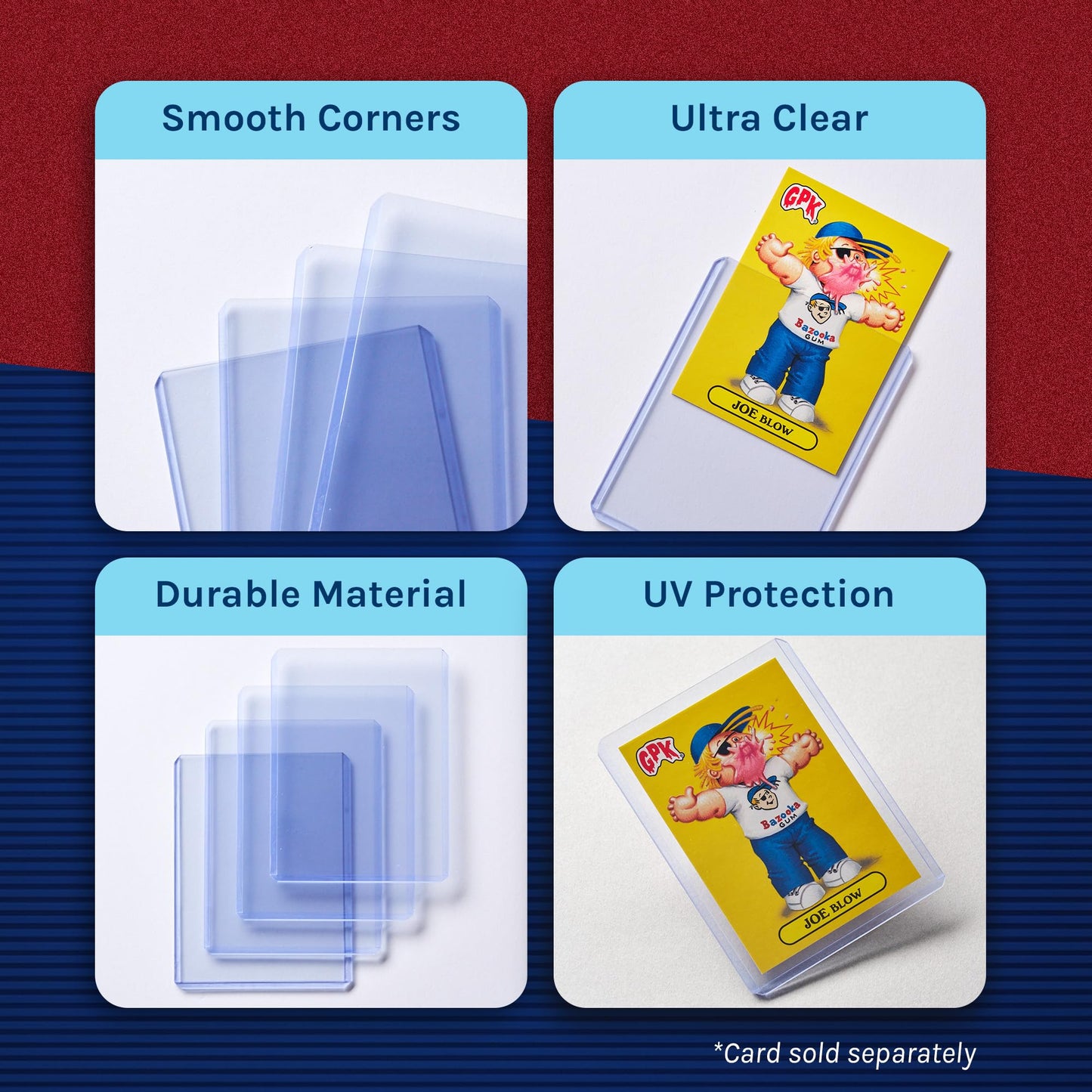 Fanatics Collectibles 35pt 3x4 Top Loaders – 100 Count Standard Size Card Protectors