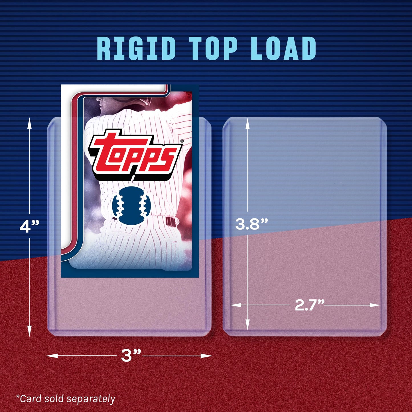Fanatics Collectibles 35pt 3x4 Top Loaders – 100 Count Standard Size Card Protectors