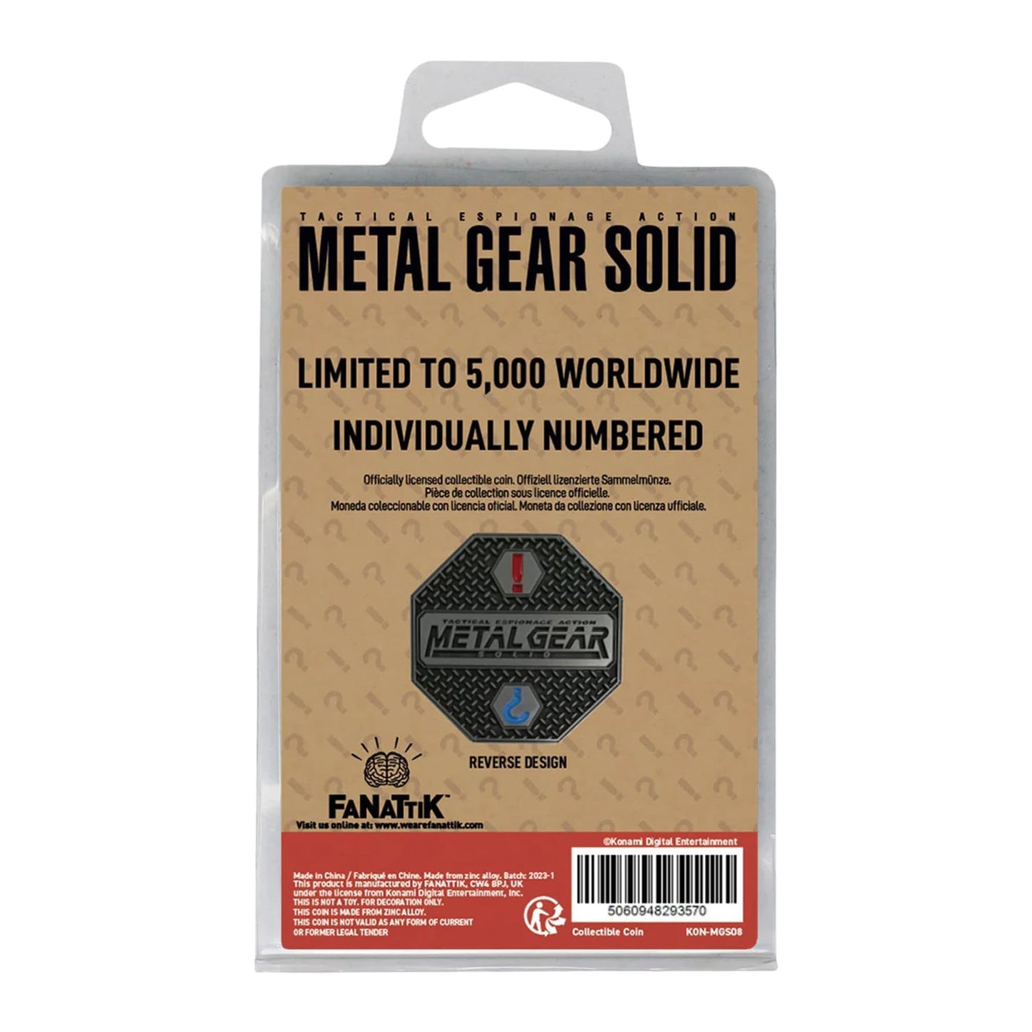 Fanattik Metal Gear Solid Limited Edition Collectible Coin – Solid Snake