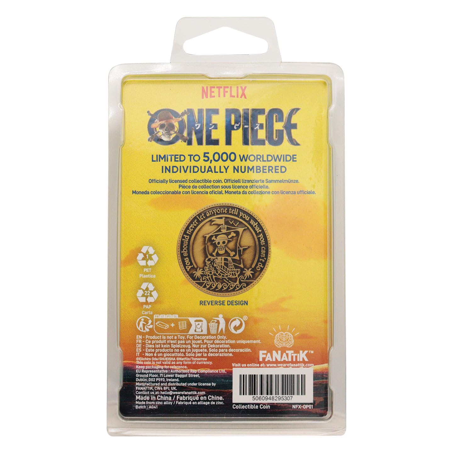 Fanattik One Piece Limited Edition Coin – Going Merry & Jolly Roger (Numbered)