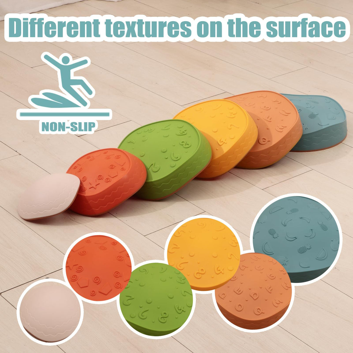 Fanboxk Stepping Stones for Kids | Non-Slip Balance & Coordination Toy (Ages 3–8)