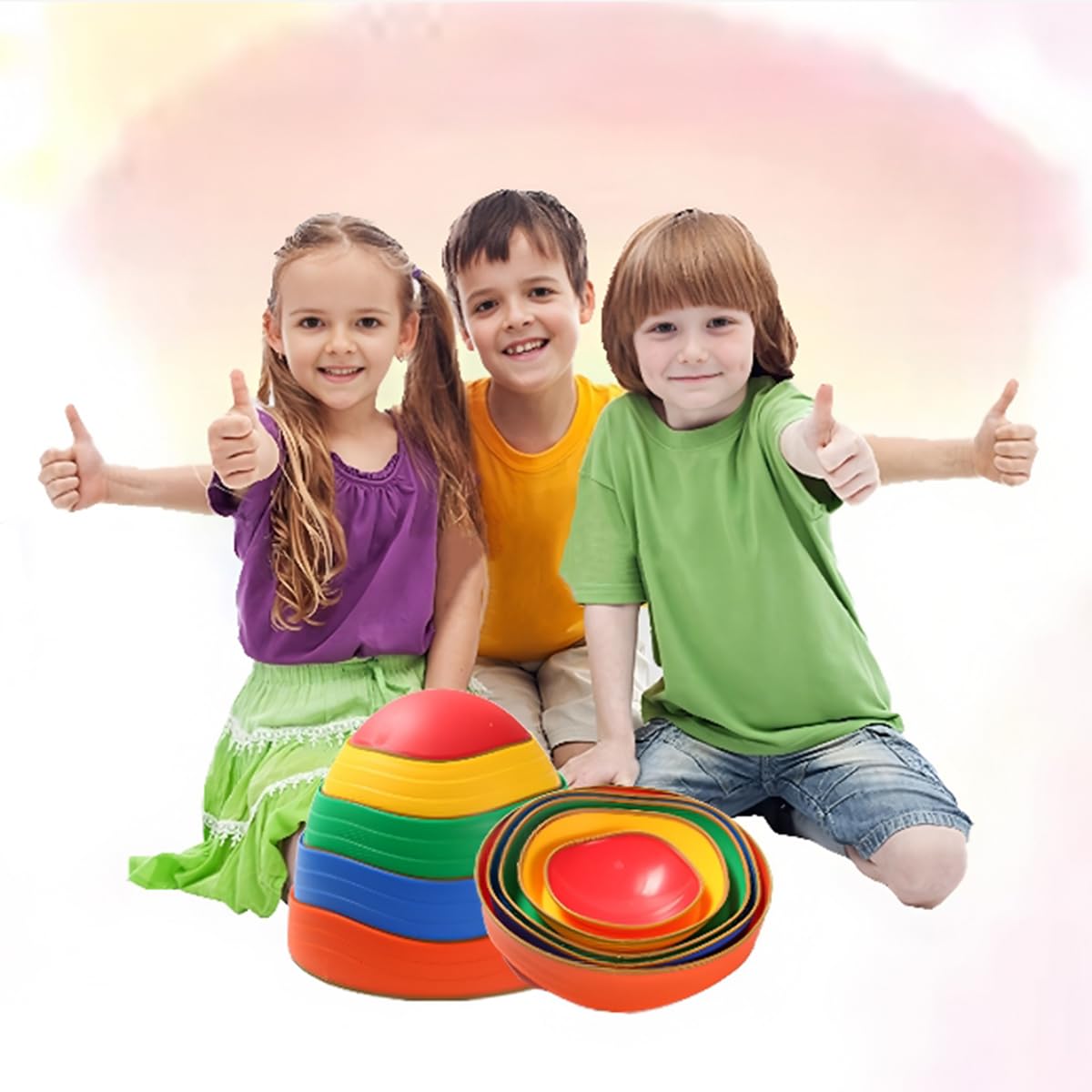 Fanboxk Stepping Stones for Kids – Non-Slip Balance Stones for Indoor/Outdoor Play