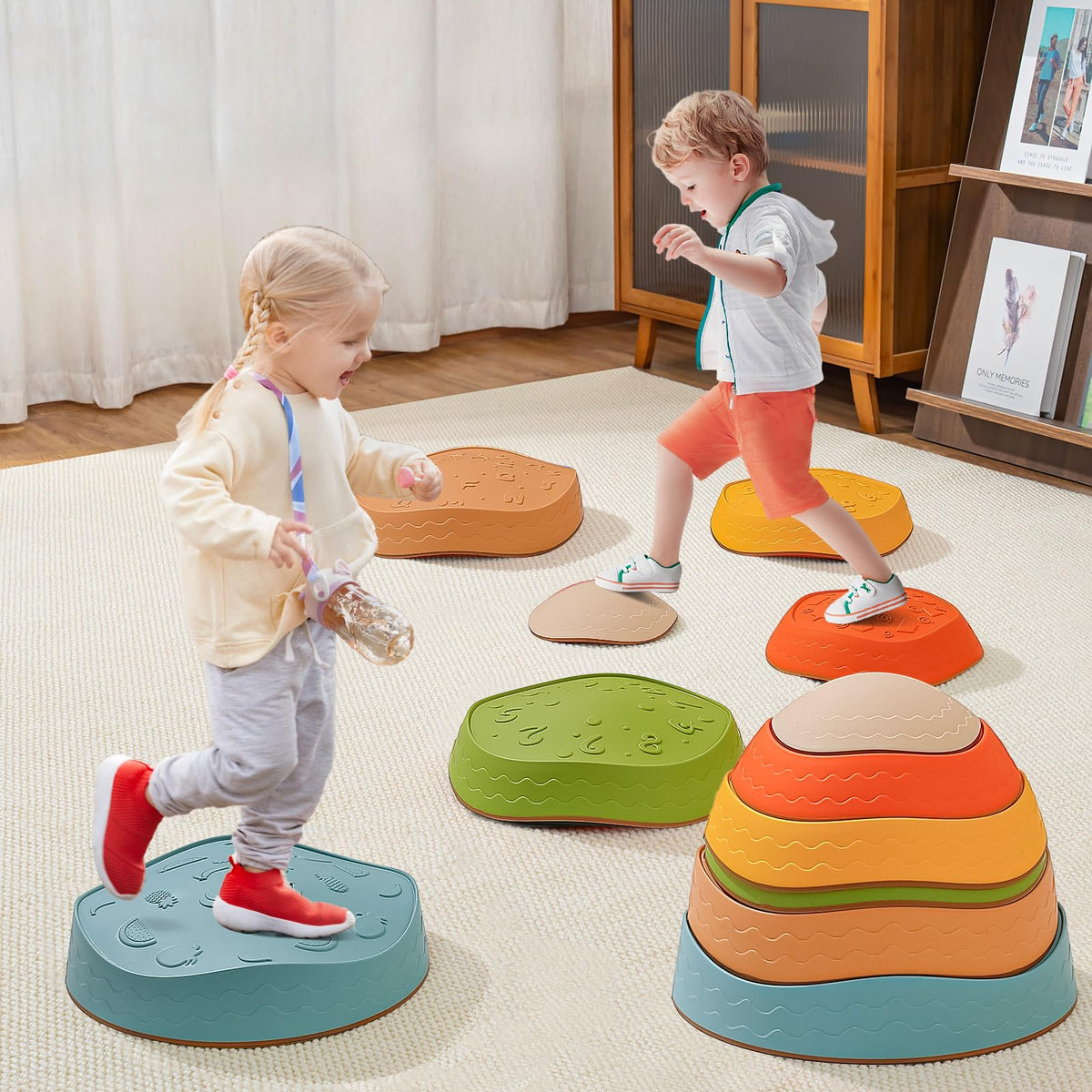 Fanboxk Stepping Stones for Kids | Non-Slip Balance & Coordination Toy (Ages 3–8)