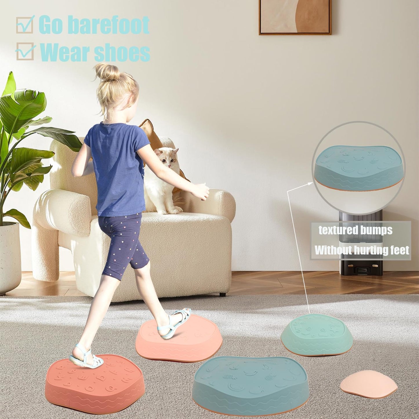 Fanboxk Stepping Stones for Kids – Non-Slip Toddler Balance & Coordination Set (Ages 3-8)