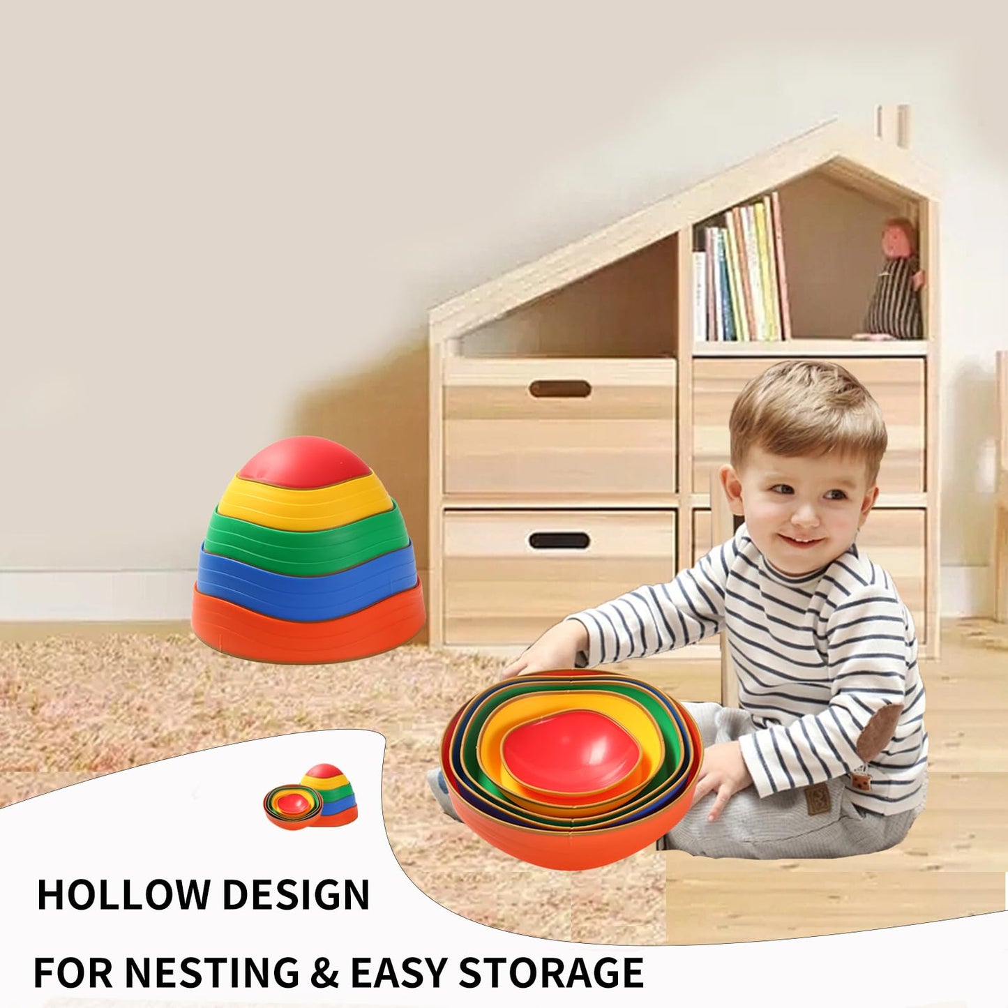 Fanboxk Stepping Stones for Kids – Non-Slip Balance Stones for Indoor/Outdoor Play