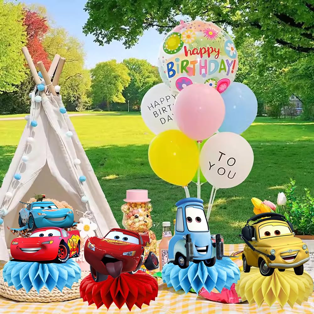 Fancigo Mcqueen Cars Table Centerpieces – 8-Piece Birthday Party Decor Set