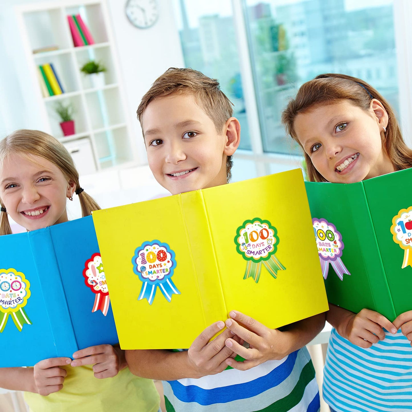 Fancy Land 100th Day of School Stickers – 200pcs, 100 Days Smarter Rewards