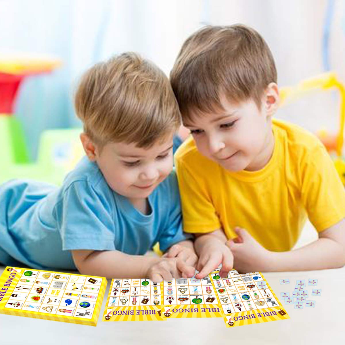 Fancy Land Bible Bingo Game for Vacation Bible School – 24 Players