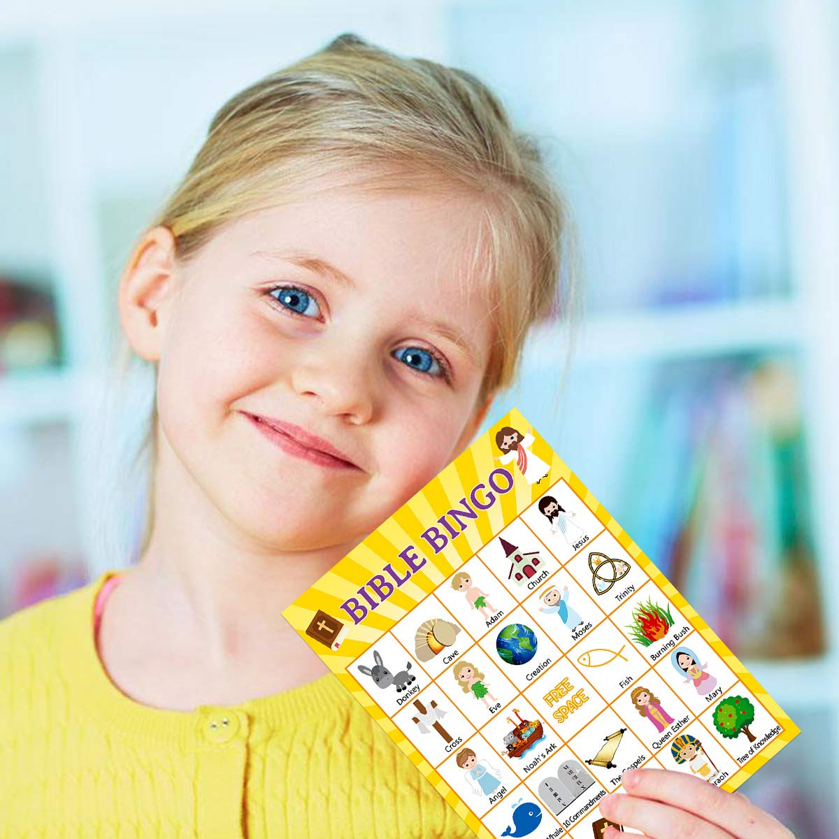 Fancy Land Bible Bingo Game for Vacation Bible School – 24 Players