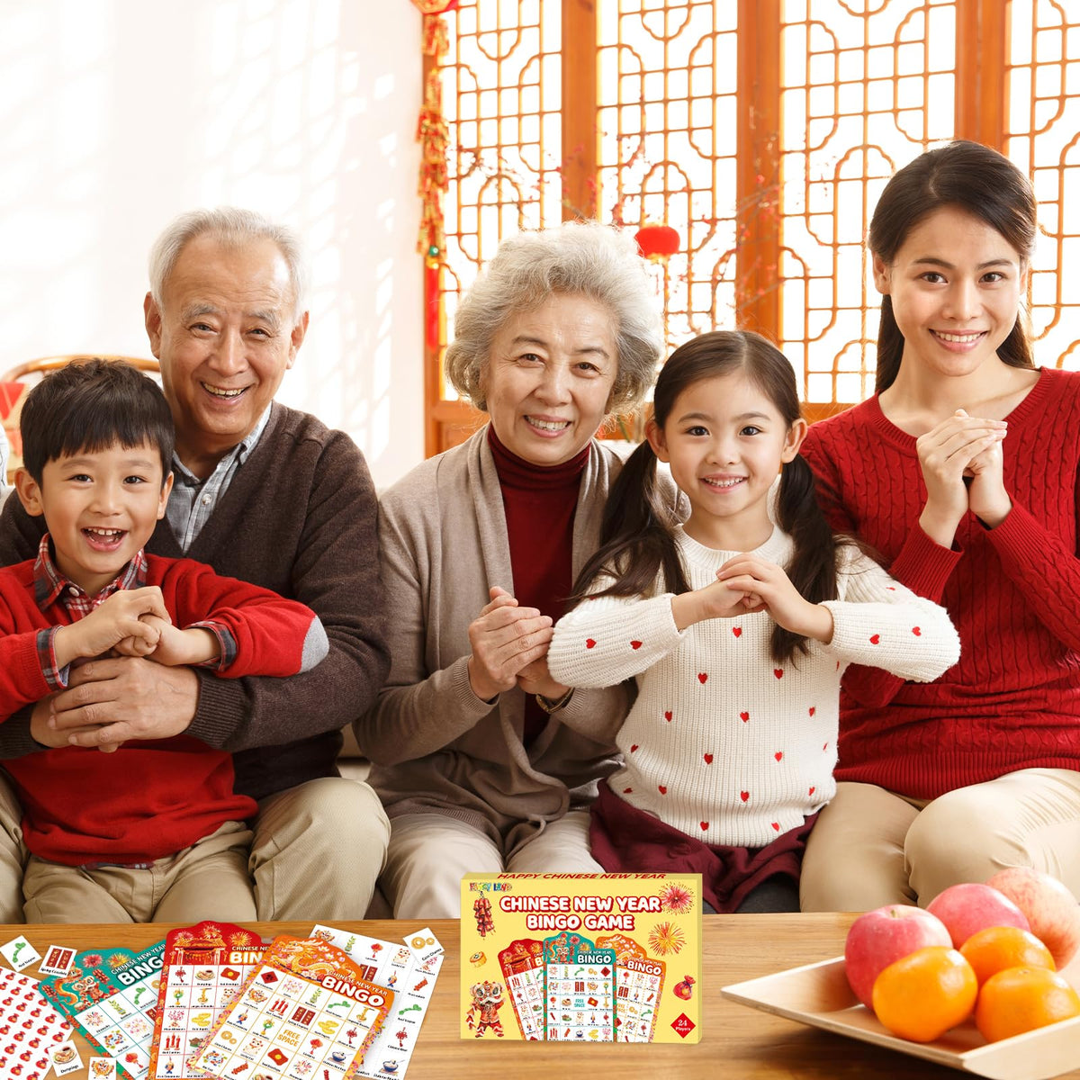 Fancy Land Chinese New Year Bingo Game for Kids — Year of the Horse, 24 Players