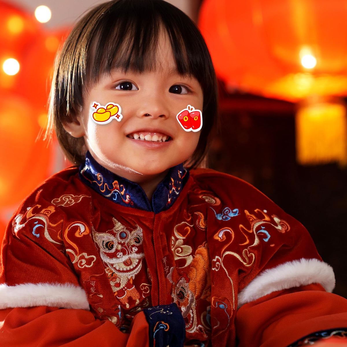 Fancy Land Chinese New Year Foam Stickers – 200Pcs Lunar Year of the Horse Puffy Sticker Set