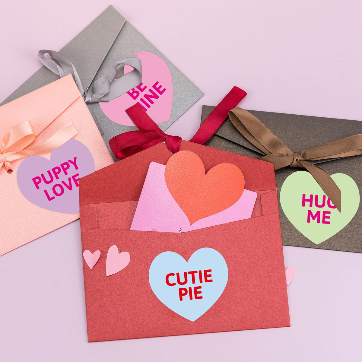 Fancy Land Heart Sticker Set – 500 Colorful Valentine Candy Hearts for Kids